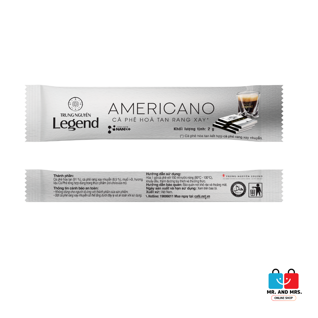 Trung Nguyen Legend Americano Instant Coffee 30g (15pcsx2g)