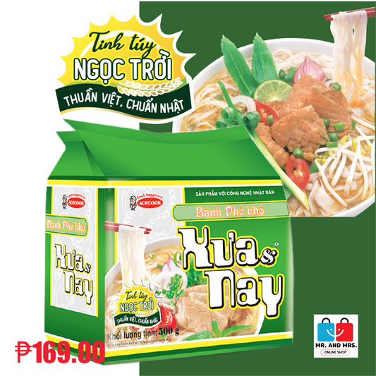 Acecook Banh Pho Kho Xua Nay  Rice Noodles 500g