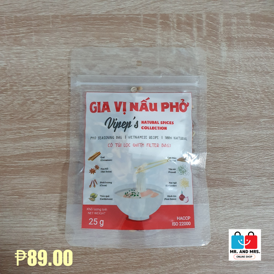 Vipep Gia Vi Nau Pho Pho seasoning bag 25g