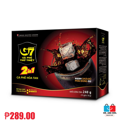 Trung Nguyen G7 2in1 Ca phe Hoa Tan Coffee Iced Coffee 240g