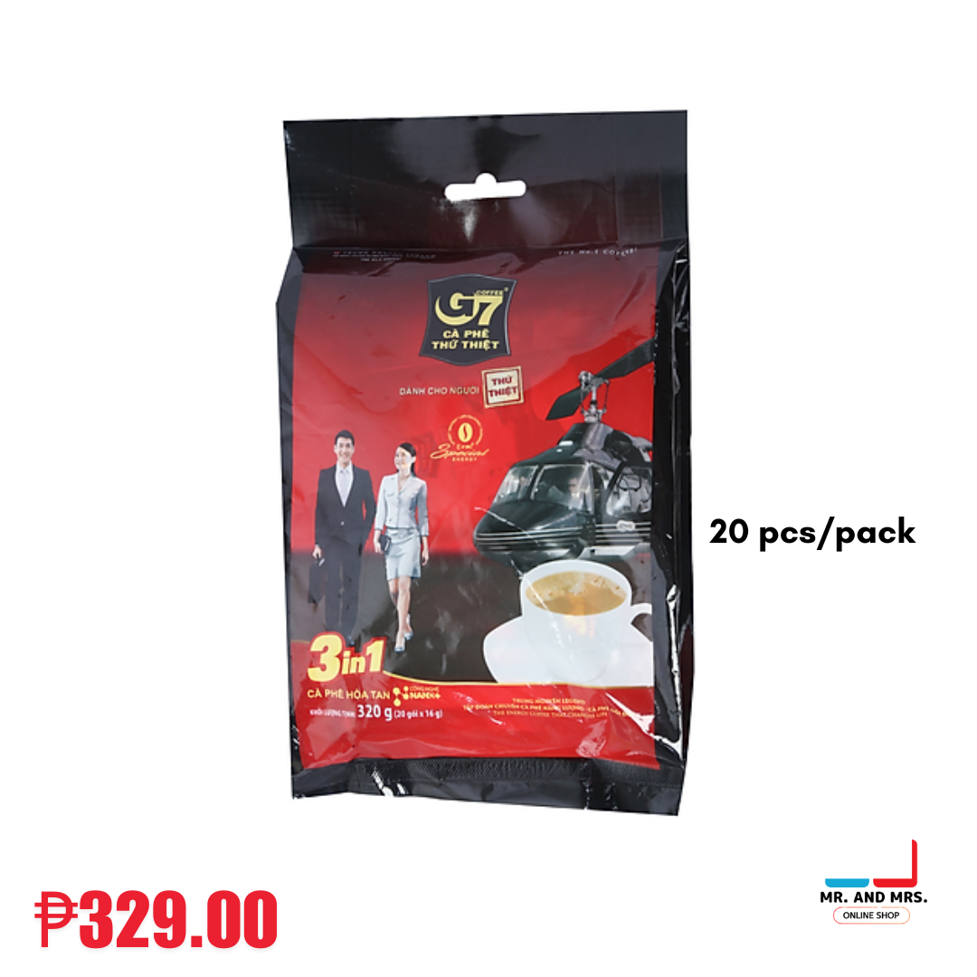 Trung Nguyen G7 3in1 Coffee - Bag of 18, 20, 21, 50 sachets and 100 sachets