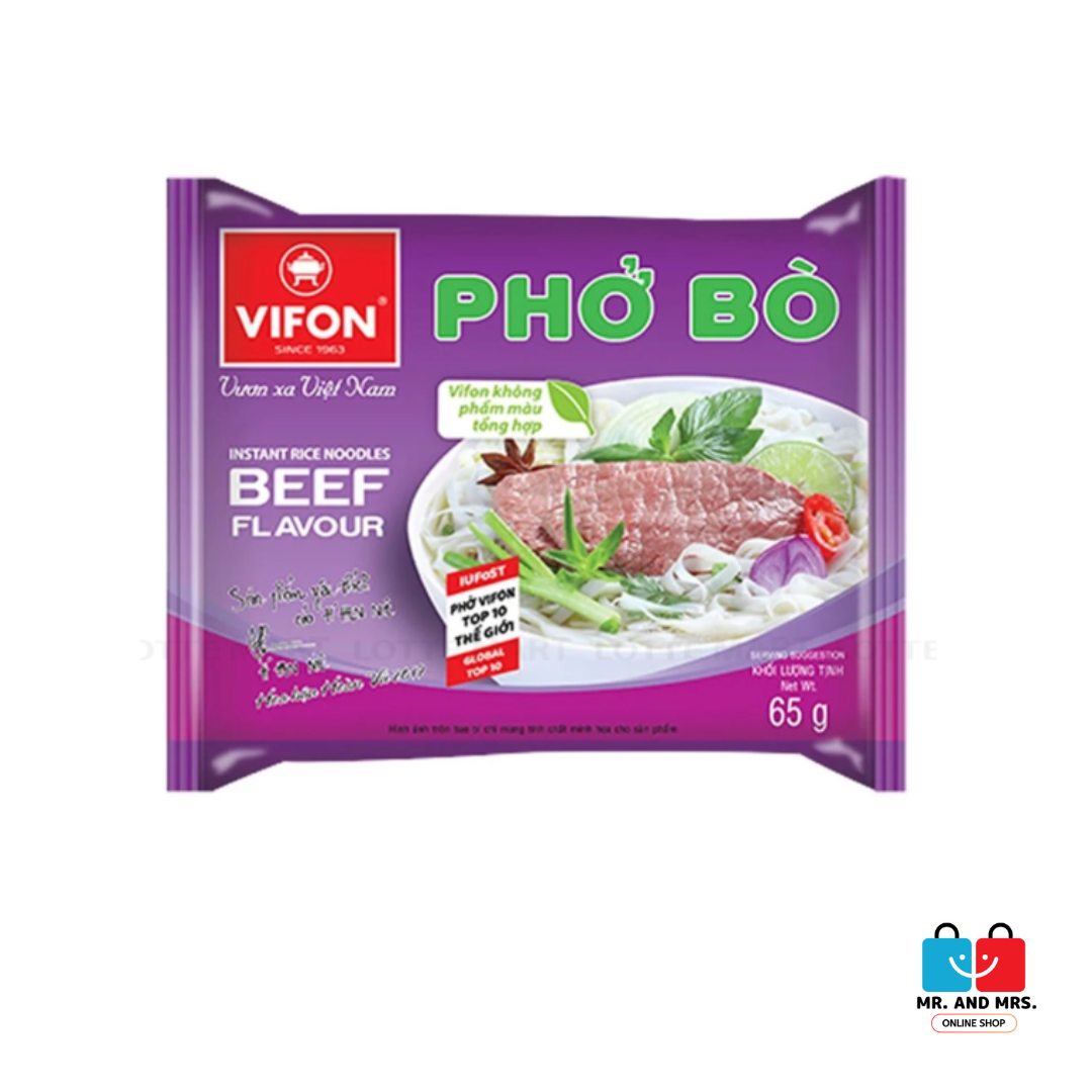 Vifon Pho Bo (Beef) 65g Instant Rice Noodles  65g x 5packs