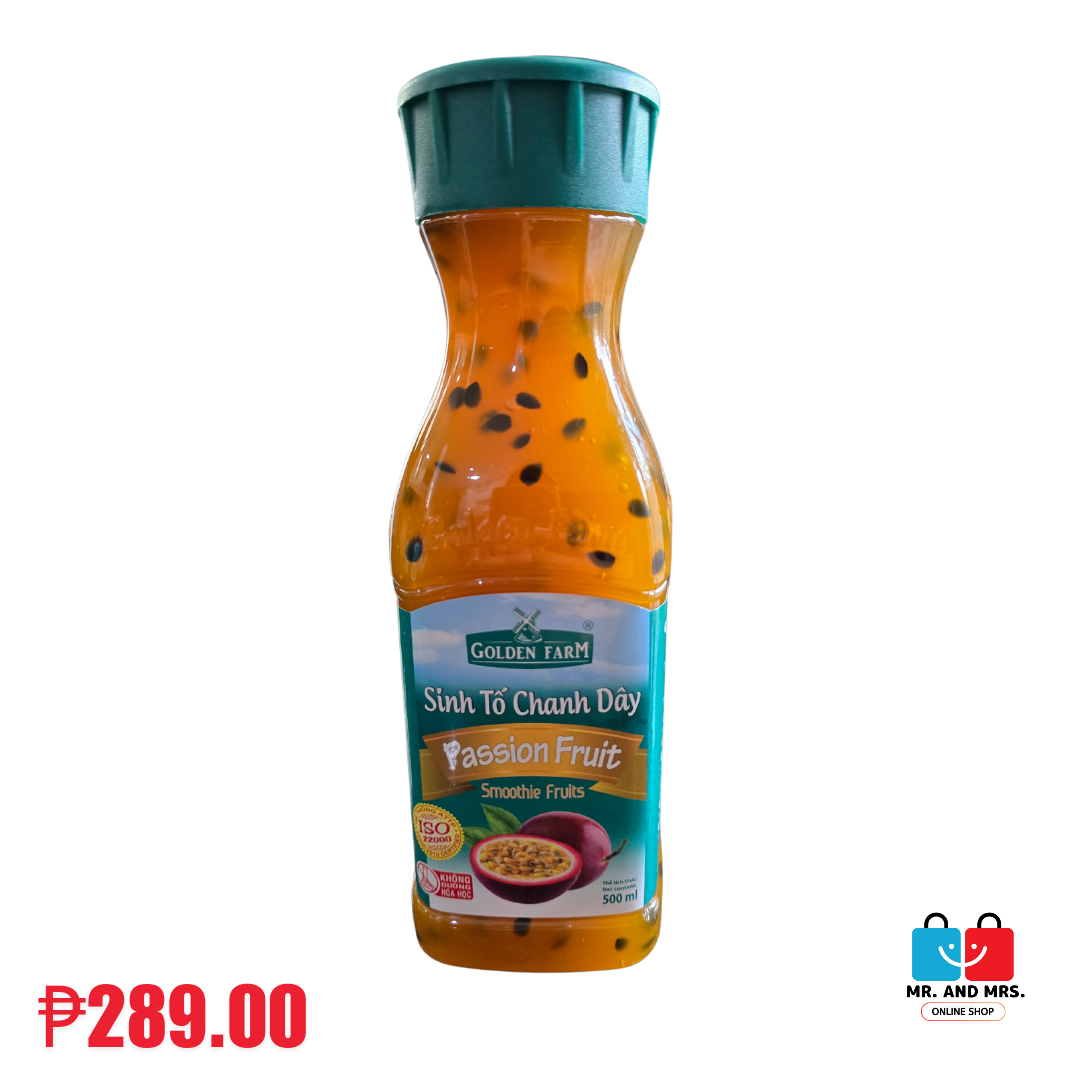 Golden Farm Fruit Smoothie Base Concentrate Syrup 500ml (Passionfruit)