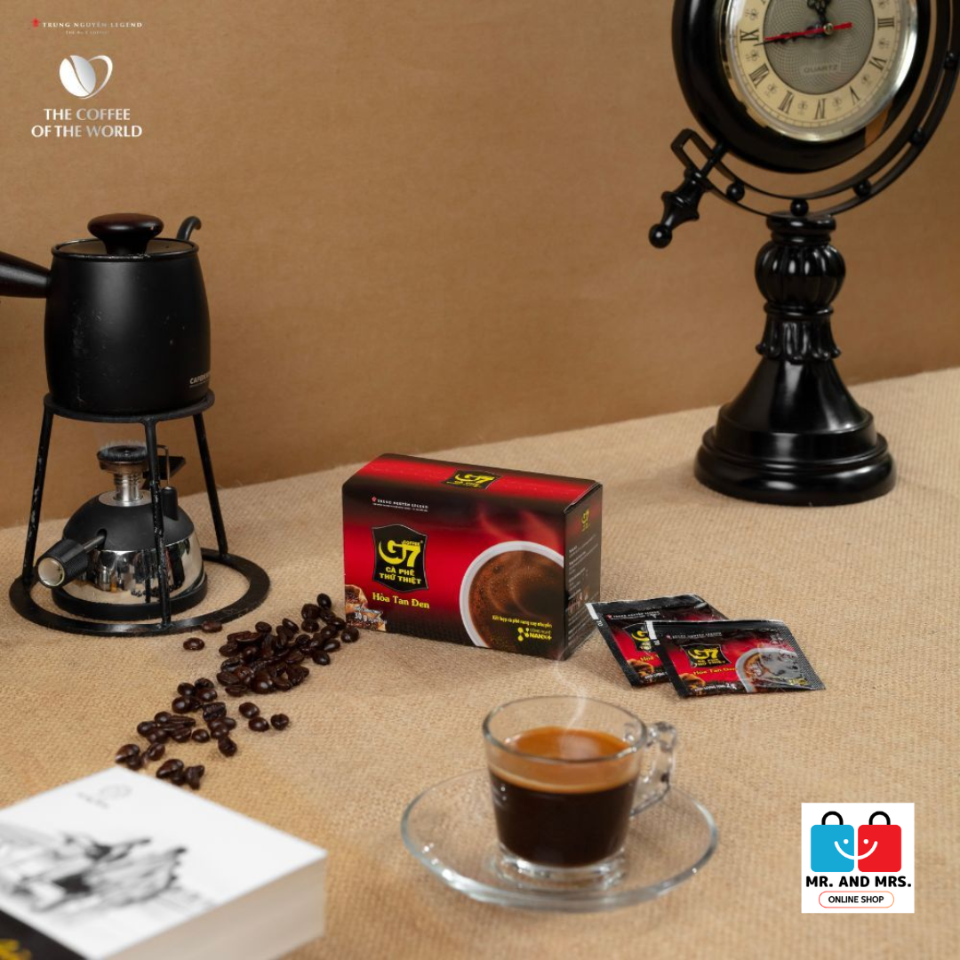 Trung Nguyen G7 Ca Phe Thu Thiet  Hoa Tan Den Vietnamese  Black Coffee 15 , 50 and 100 packs
