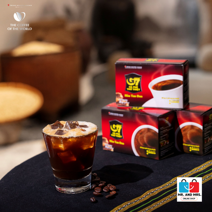 Trung Nguyen G7 Ca Phe Thu Thiet  Hoa Tan Den Vietnamese  Black Coffee 15 , 50 and 100 packs